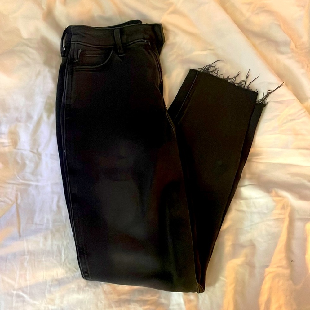 Black high rise mom jeans